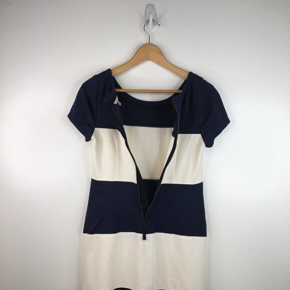 Banana Republic Color Block Navy Combo Dress Size 2 - Picture 5 of 8